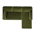 thumbnail image 3 of JERFIT Reversible Chaise Sectional Sofa with Performance Velvet Upholstery, Green Modern Farmhouse Living Room Couch, 3 of 7