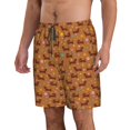 thumbnail image 2 of Cauagu Dachshund And Ball Print Men's Swim Trunks,Hawaiian Bathing Suit Swimsuits Beach Shorts with Pockets for Men Quick Dry Swimming Board Shorts-Small, 2 of 6
