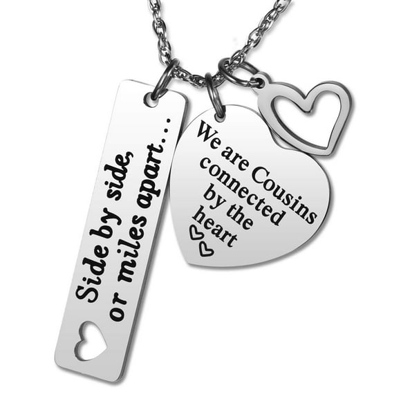 MIXJOY Cousin Necklace Gifts for Women Cousins Make The Best Fiends We are Cousins Connected by The Heart