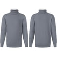 thumbnail image 5 of RUNQHUI Chandail Tricoté à Col Roulé Côtelé Manches Longues pour Garçons Filles Hiver Chaud Gris 130, 5 of 5