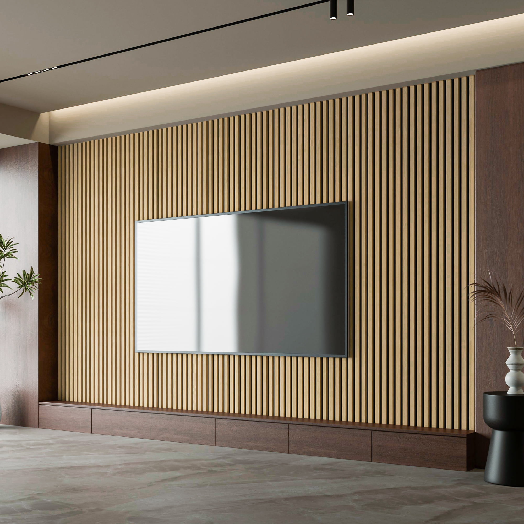 Art3dwallpanel 2PCS 95.7''x24'' Wood Slat Acoustic Panels, MDF 3D Decorative Wall Paneling,Oak,31.9 sq.ft.