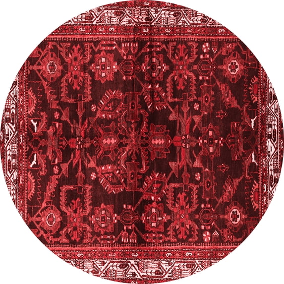 Ahgly Company Indoor Round Persian Red Traditional Area Rugs, 3' Round