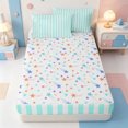 thumbnail image 4 of Erosebridal Abstract Geometric Stripes Zipper Full Size Comforter Sets with Fitted Sheet and 2 Pillowcases,Minimalist Lines Zipper Bedding Set,Colorful Stars Reversible,4 Pieces, 4 of 7