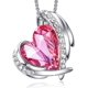 thumbnail image 1 of Collares con colgante de corazón de amor para mujer, tono plateado, tono oro rosa, cristales, piedra natal, día de San Valentín, joyería, regalos para mujer, fiesta, día de aniversario, cumpleaños Zhivalor  WRMH-201-6, 1 of 1