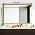 thumbnail image 2 of Bathroom Mirror,72x48 inch Large Wall Mirror for Bathroom Wall Mounted Rectangle Corner Mirrors, Bathroom Mirror for Living Room,Farmhouse,Bedroom Entryway,Horizontal/Vertical, 2 of 7