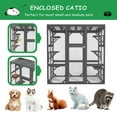 thumbnail image 5 of Pet Pens & Hutches Catio Outdoor Cat Enclosure Cat House Wooden Cat Cage Large Feral Cat Shelter for Mulitiple Cats with Six Platforms, Large Enter Door, Waterproof Roof 60" Grey,Dog Pens, 5 of 7