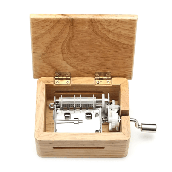 15 Tone Hand-Cranked Music Box with Paper Tape Puncher Wooden Box Music Paper Composing Movement DIY Composing Music,1 x Music Box 1 x Hole Punch 3 x Music Tapes 7 x Blank Paper Tapes,As Shown