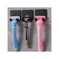 thumbnail image 1 of Wall-mounted Hook For Home Use, Black Plastic, No Drilling Needed, Strong Adhesive, Razor Hook Storage Rack, 1 of 5