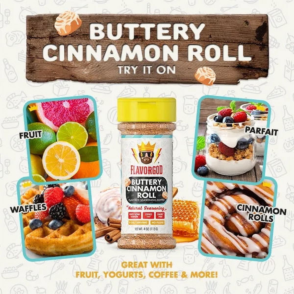 FlavorGod Buttery Cinnamon Roll Topper