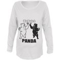 thumbnail image 1 of We Made A Panda Funny Maternity Soft Long Sleeve T Shirt White X-LG, 1 of 1