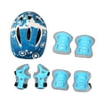 thumbnail image 2 of Kit de 7 cascos de bicicleta para niños, casco de patineta para adolescentes, rodilleras, coderas y muñequeras, equipo de protección para exteriores. Azul, 2 of 8