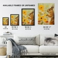 thumbnail image 4 of Squirrel In The Marigolds Stop To Smell The Flowers Oil Painting Orange And Yellow Extra Large XL Wall Art Poster Print, 4 of 5