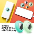 thumbnail image 6 of Case Compatible with Apple Airtags Case Air Tag Holder Cover Airtag Sticker Stick on Adhesive Mount Silicone for Tv Remote Car Air Tags Case 4 Pack(Luminous/Mint Green/Yellow/Pink), 6 of 6