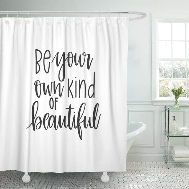 ABPHQTO Cita motivacional e inspiradora Be Your Own Kind Cortina de ducha de poliéster 152x180 cm