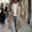 Khaki, variant on Women's Fashionable Single Breasted Woolen Jacket Lapel Pockets Solid Coat​​