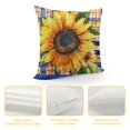 thumbnail image 4 of TIAOTIAOHOU Sunflower Pillow Cover Blue Yellow Decorative Throw Pillow Case, Outdoor Sofa Couch Plaid Farmhouse Sunflower Home Decor for Summer Fall Spring (no Insert), 4 of 5