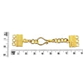 thumbnail image 2 of CG-289-3H 18K Gold Overlay Multi Strand Clasp With 3 Holes, 2 of 2