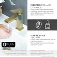thumbnail image 5 of Stylish Single-Handle Brushed Gold Bathroom Faucet Height 6½" B-112G, 5 of 8