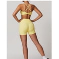 thumbnail image 3 of Conjuntos de entrenamiento for mujer, sujetador deportivo de 2 piezas, camiseta sin mangas, leggings de cintura alta, ropa deportiva for gimnasio y yoga, top de entrenamiento for mujer, 3 of 6