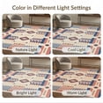 thumbnail image 7 of ODIKA 2'x3' Navy Blue Coral Pink Geometric Washable Doormat Authentic Diamond Motifs With Striped Border Non-Slip, Low Pile for Entryway, Kitchen, Laundry Room, 7 of 7