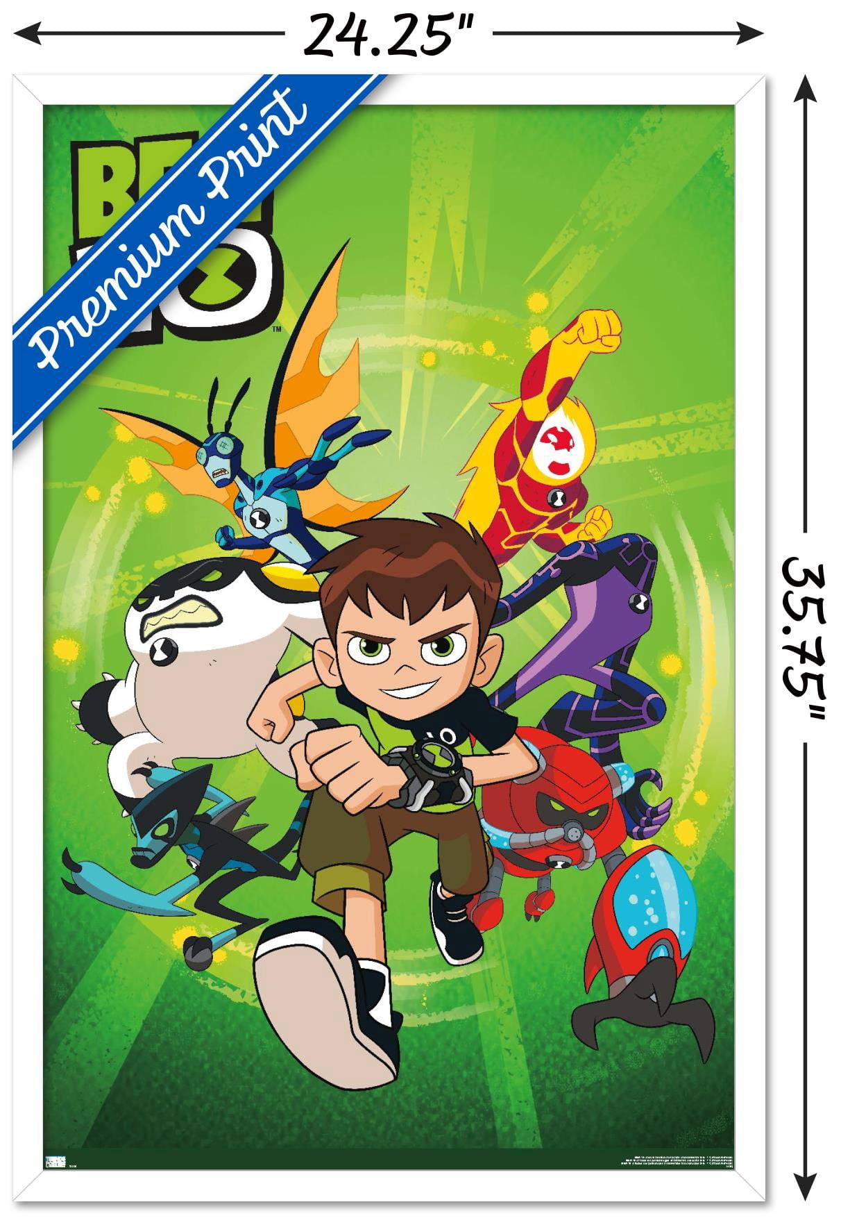 Ben 10 - Group Wall Poster, 22.375" x 34", Framed