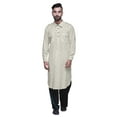 thumbnail image 2 of Atasi Kurta Pathani Imprimée avec Salwar pour Hommes Ensemble Ethnique d'Été Indien, 2 of 5