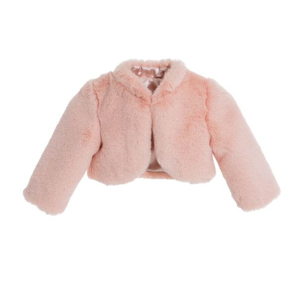 Ekidsbridal Girl Princess Jacket Bolero - Faux Fur Flower Girl Cape Jacket Bolero Fur Cape (Size: M-12)