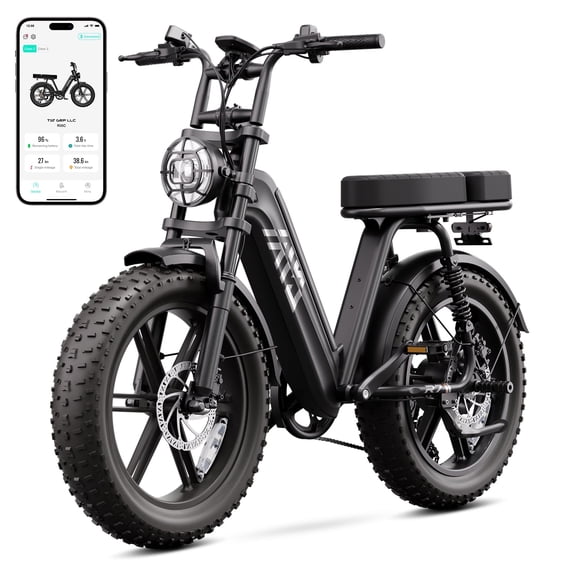 TST Electric Bike for Women, 750W Peak 1500W Motor, 48V15AH Battery, 20" x 4" Fat Tire, Hydraulic Disc Brakes, Tested to UL 2849 Standard by SGS