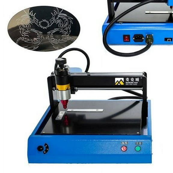 110V 400w Electric Metal Marking Machine Jewelry Engraving Machine Tools, Engraving Machine for Industrial Nameplate Dog Tag Steel ID Card Stainless Steel Plastic Engraving,Marking Speed 50mm/s