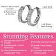 thumbnail image 3 of Cate & Chloe Lydia 18k White Gold Plated 16mm Hoop Earrings with Swarovski Crystals Gift for Women, 3 of 10