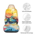 thumbnail image 4 of Wukai Colorful Fishing Boats Full Set Car Seat Covers with Soft Padding Universal Auto Front Seats Protector and Cushion Mat, 4 of 5