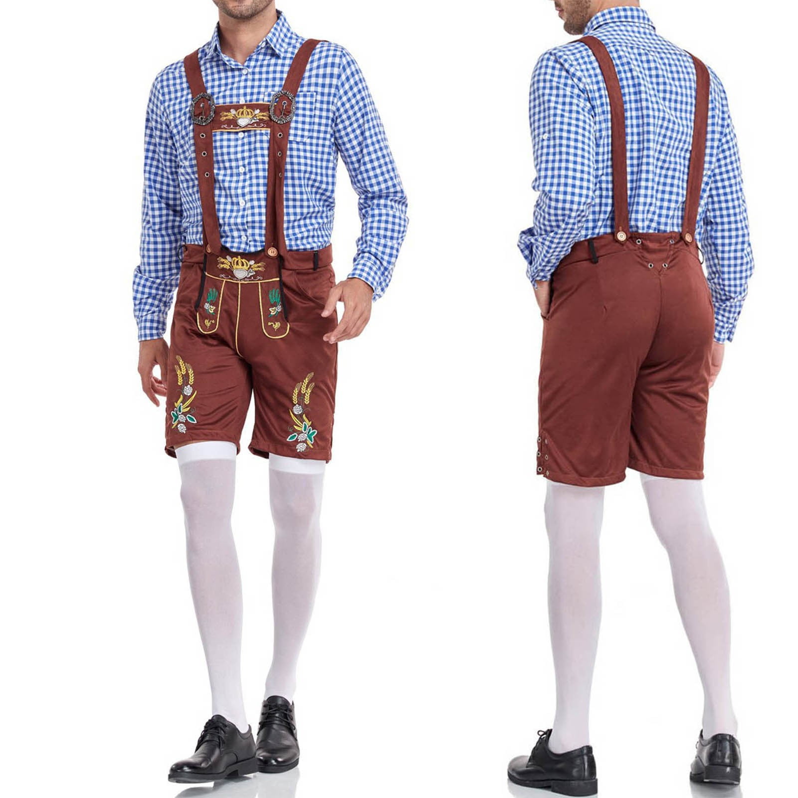 Huehkir Costume Tonneau Homme - Bretelles Halloween