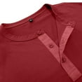 thumbnail image 4 of ZCFZJW Mens Fashion Athletic T-Shirts Short Sleeve Shirt Classic 1/4 Button up Soft Cotton Stylish Golf Shirts Lightweight Pullover Tops Red M, 4 of 8