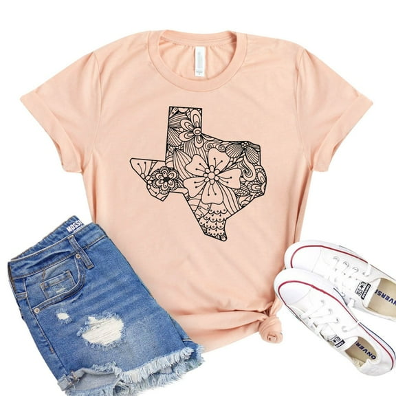 Texas T-shirt State Shirt Pride Tee Dallas Top Home Shirts Patriotic Gift Women's Country Tshirt