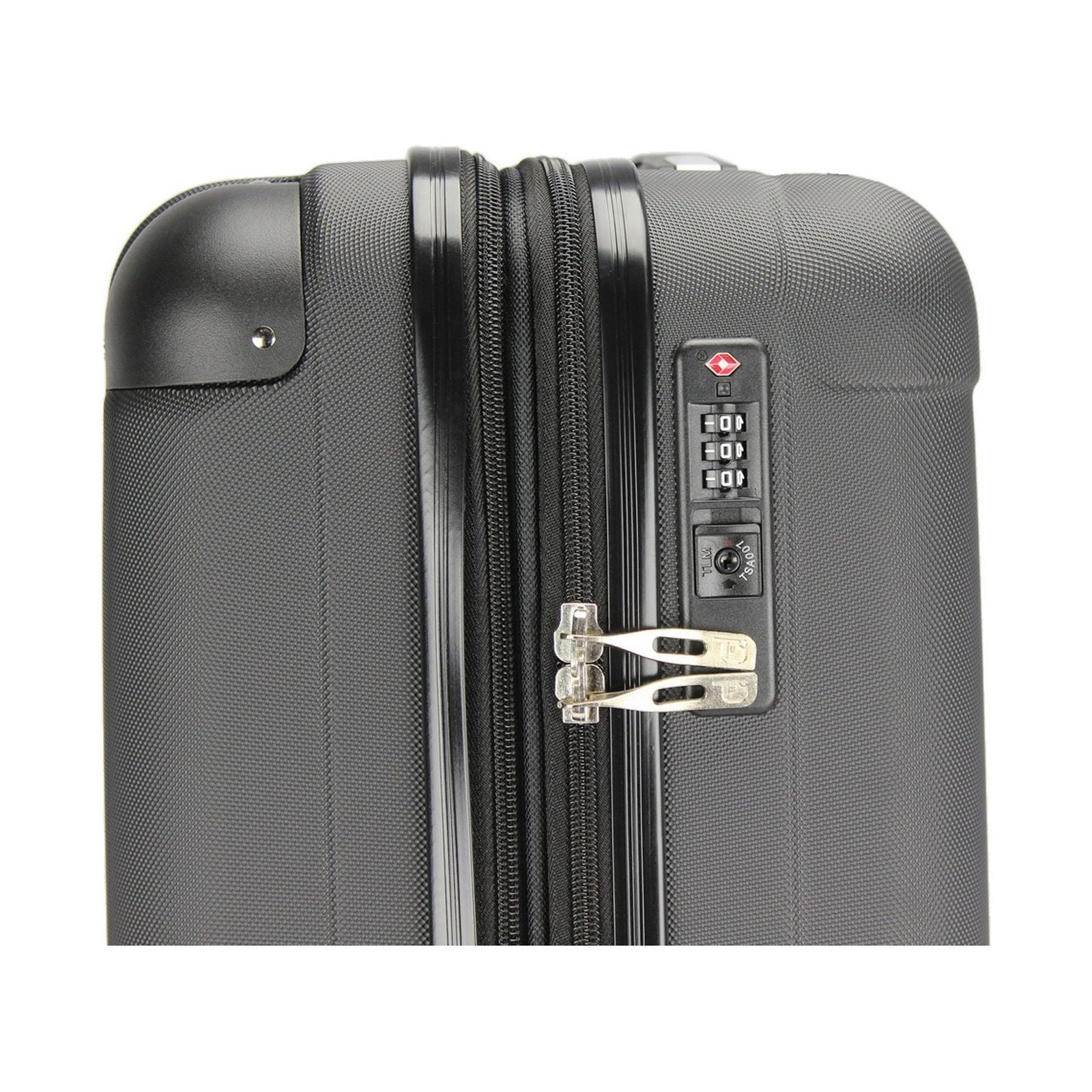 Dejuno Tutin 3-Piece Hardside Spinner Luggage Set With TSA