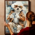 thumbnail image 6 of Bohemian Dog Siting On Toilet Poster Unframe, Bohemian Dog Canvas Frame Ready to Hang - Paintings Wall Decor - Husband Birthday Gift, 6 of 6