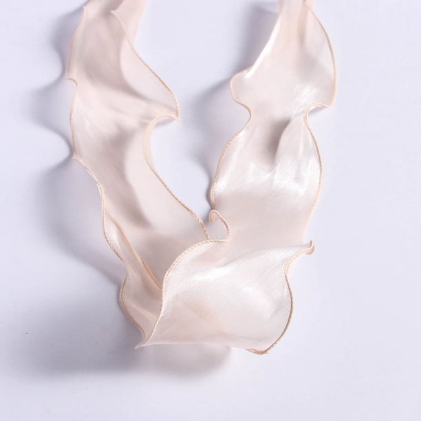 Zhuge Cinta de organza de 10 yardas, cinta transparente de polialgodón, cinta brillante para manualidades, para flores, ramos de flores, guirnaldas, envoltura de regalos de boda, A04