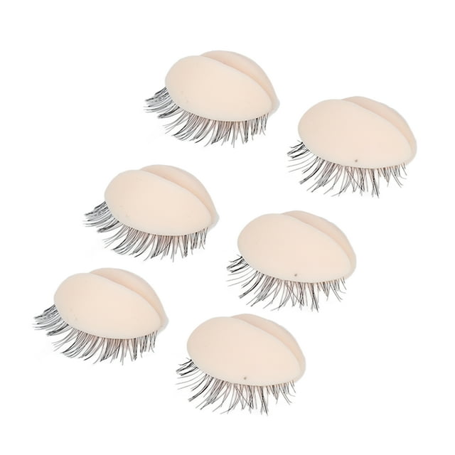 Eyelash Extension Eyelids 3 Pairs Mannequin Head Eyelids With Eyelashes For Eyelash Extension Grafting Training Practice