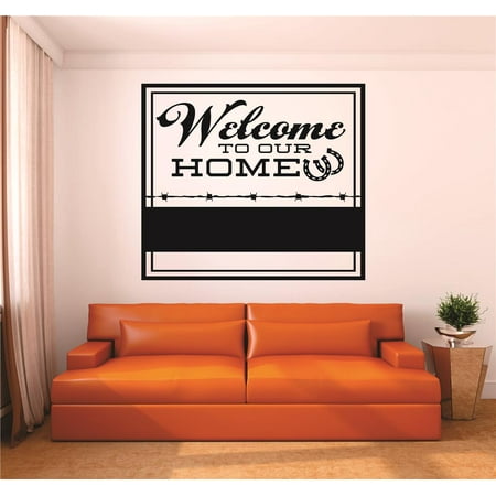 Do It Yourself Wall Decal Sticker Welcome To Our Home Horseshoe Cowboy Cowgirl Sign Living Room Kitchen Home Decoration 20×20 Do It Yourself Wall Decal Sticker Welcome To Our Home Horseshoe Cowboy Cowgirl Sign Living Room Kitchen Home Decoration 20×20