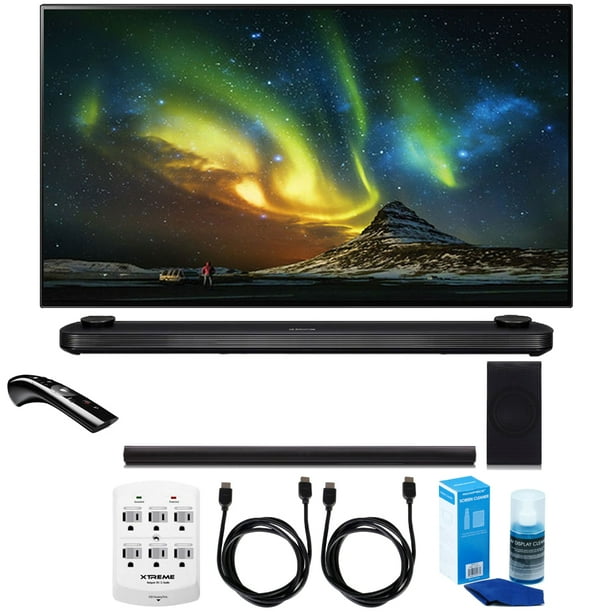 LG OLED65W7P 65" Signature OLED TV W 4K HDR Smart TV w/Sound Bar Bundle