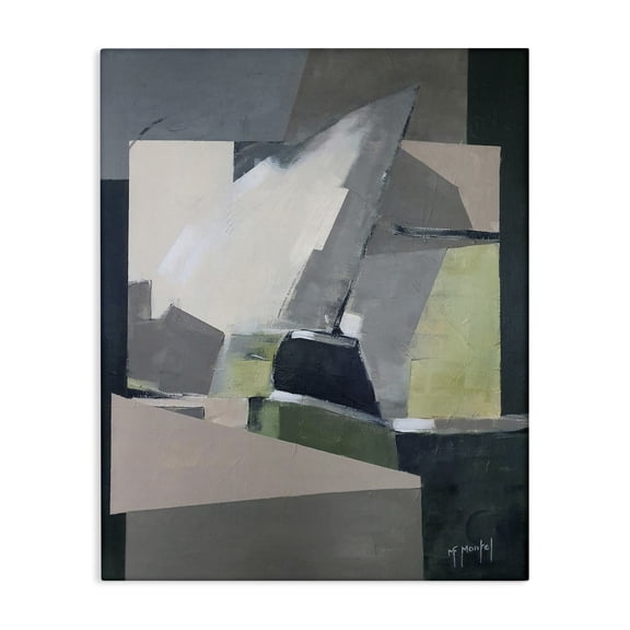 Stupell Industries Contemporary Abstraction Antique Montel Modern Neutral Tones Canvas Art, 16 x 20, by Fanou Montel