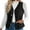 Black, variant on Womens Fleece Lining Vest Sleeveless Stand Collar Snap Lightweight Jacket Gilet Outerwear Fuzzy Fleece Casual Jacket Warm Button Down Gilet Winter Outwear with Pockets Outdoor Travel Jacket