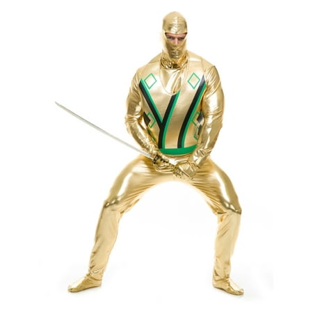 Adult's Mens Gold Ninja Avenger Series 3 Martial Arts Costume