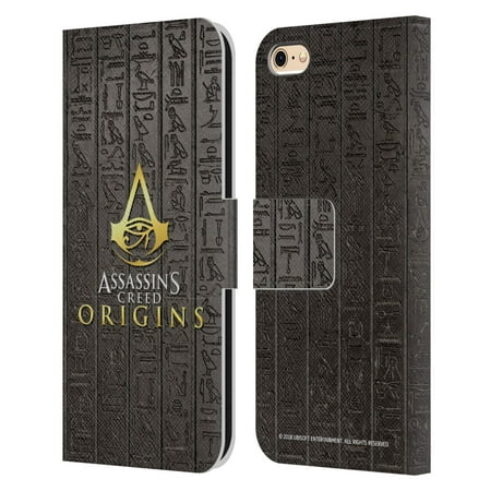 Head Case Designs Officially Licensed Assassin's Creed Origins Key Art Hieroglyphics Leather Book Wallet Case Cover Compatible with Apple iPhone 6 / iPhone 6s