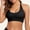 Black, variant on Bralette for Women Removable Padded Sports Strappy Bra Yoga Seamless V Neck Triangle Wireless Longline Pink M(M)