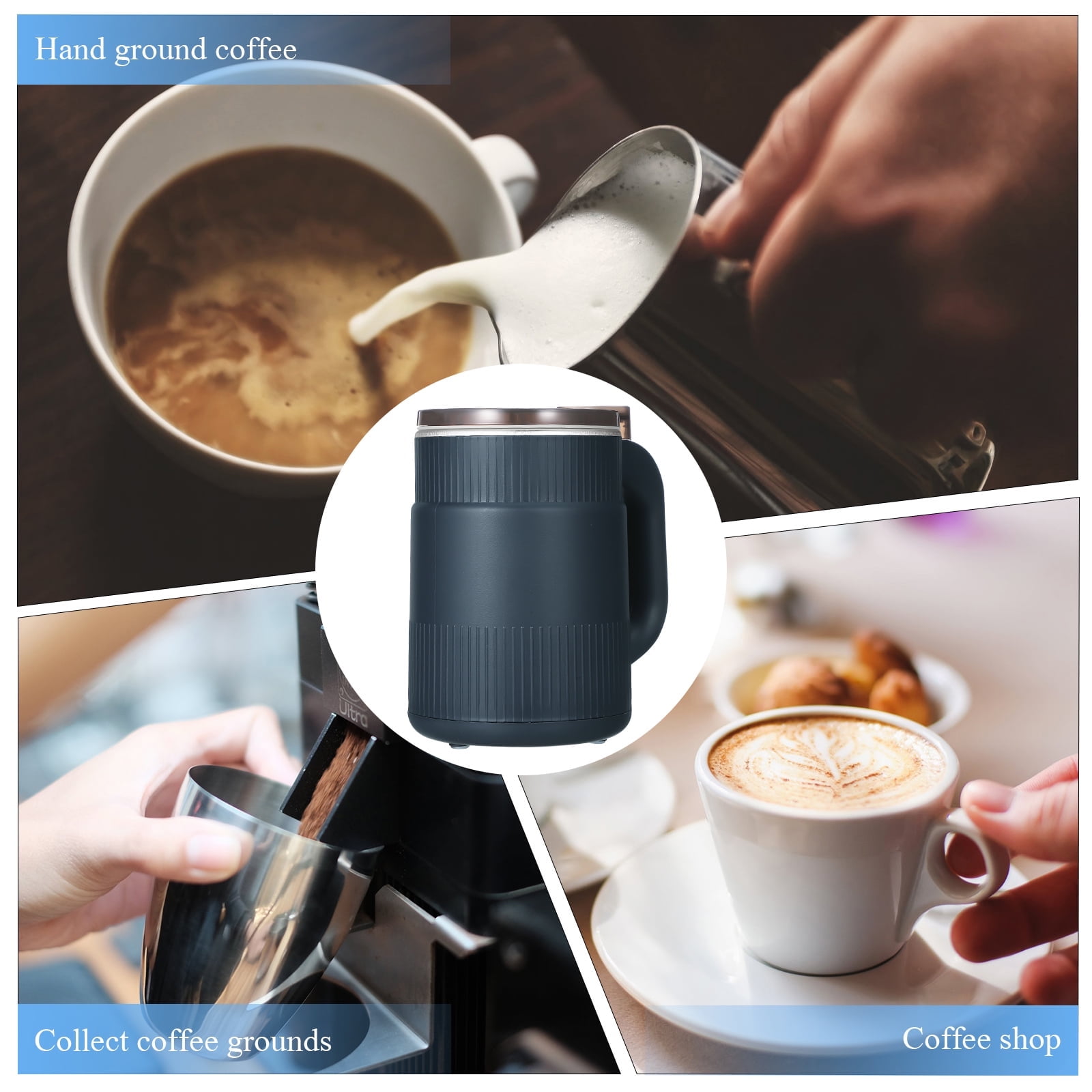 Coffee Grinder Electric: Small Grinding Machine - 500ml Portable Spice Grinder - Kitchen Fine Powder Mixer for Coffee Nuts & Dry Food