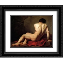 Jacques Louis David 2x Matted 24x20 Black Ornate Framed Art Print 'Patrocles '