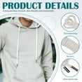 thumbnail image 5 of Sekonow 8 Pieces 52 Inches Drawstring Cord Kit-Hoodie String Replacement with 3 Easy Threaders for Sweatpants, Shorts, Pants, Jackets, Coats, White, 5 of 7