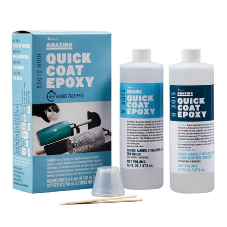 UPC: 0810026273667 | Alumilite Amazing Quick Coat Epoxy Kit – 32 oz Art Epoxy  Adult Ages 14 & up