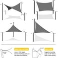 thumbnail image 6 of NAWAY Waterproof Sun Shade Sail 10'X13' Rectangular UV Resistant Rain Canopy, Curved Edges Shade Cloth for Outdoor Patio, Deck, Yard -Dark Grey, 6 of 7
